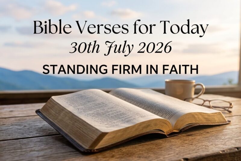 Bible Verses for Today 30th July 2026: Standing Firm in Faith