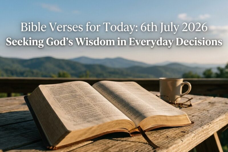 Bible Verses for Today 6th July 2026: Seeking God’s Wisdom in Everyday Decisions
