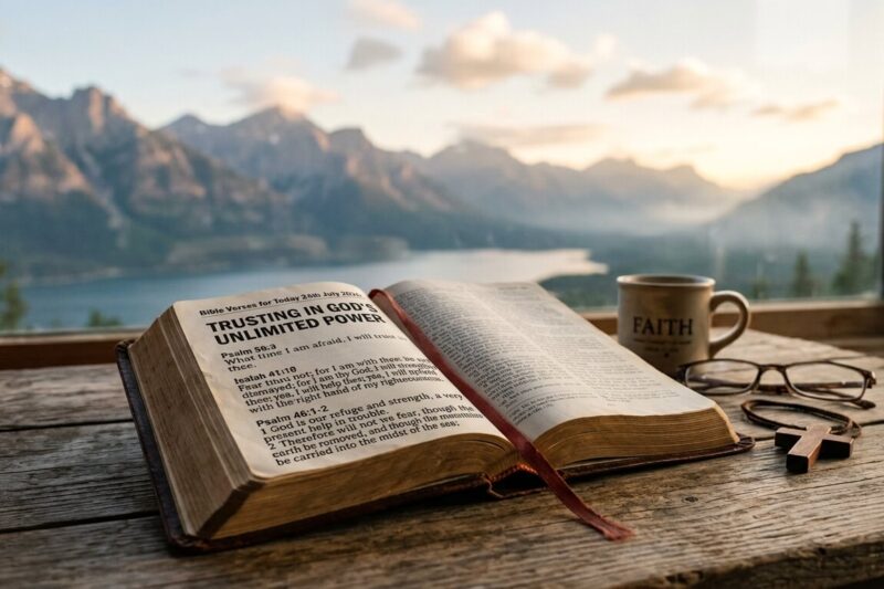 Bible Verses for Today 24th July 2026: Trusting in God’s Unlimited Power