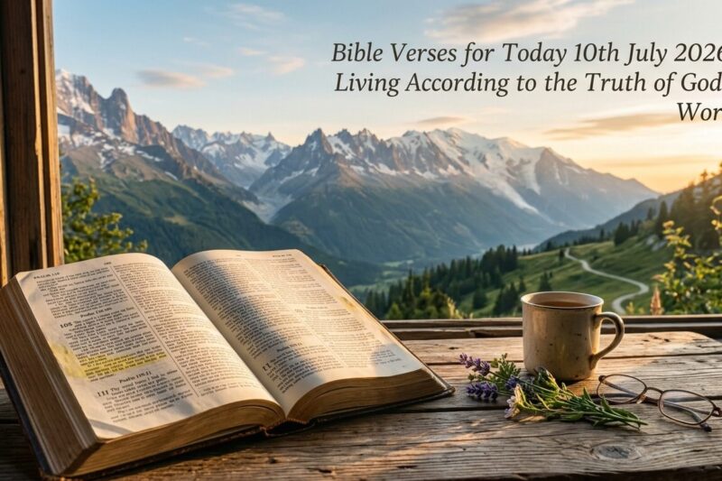 Bible Verses for Today 10th July 2026: Living According to the Truth of God’s Word