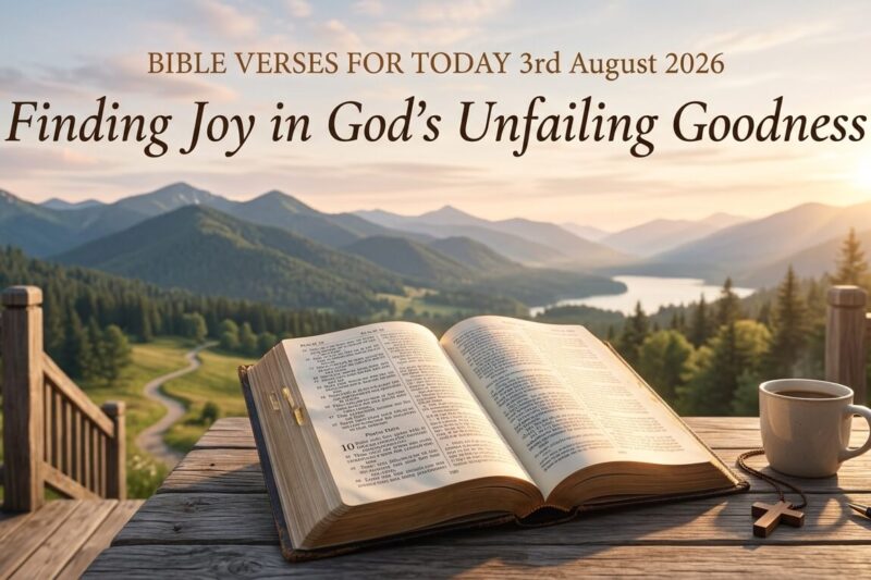 Bible Verses for Today 3rd August 2026: Finding Joy in God’s Unfailing Goodness