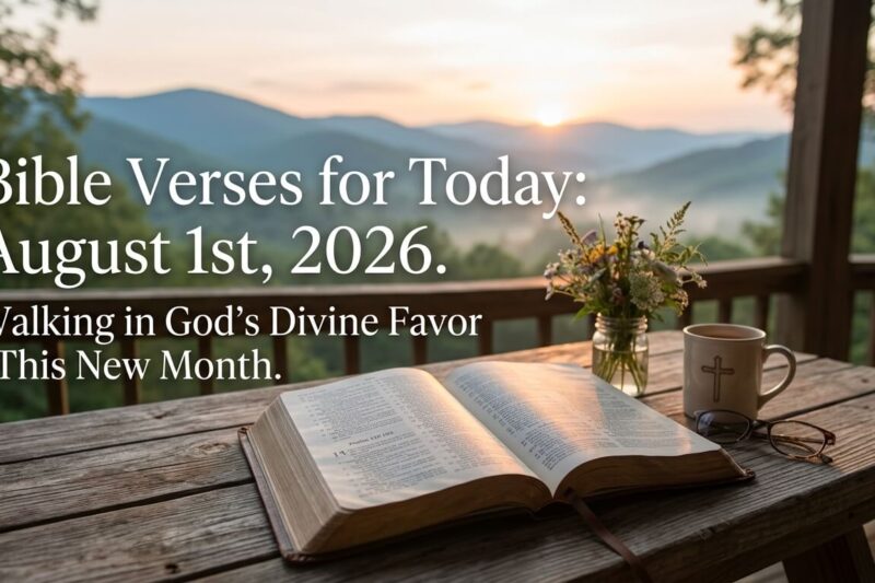 Bible Verses for Today 1st August 2026: Walking in God’s Divine Favor This New Month
