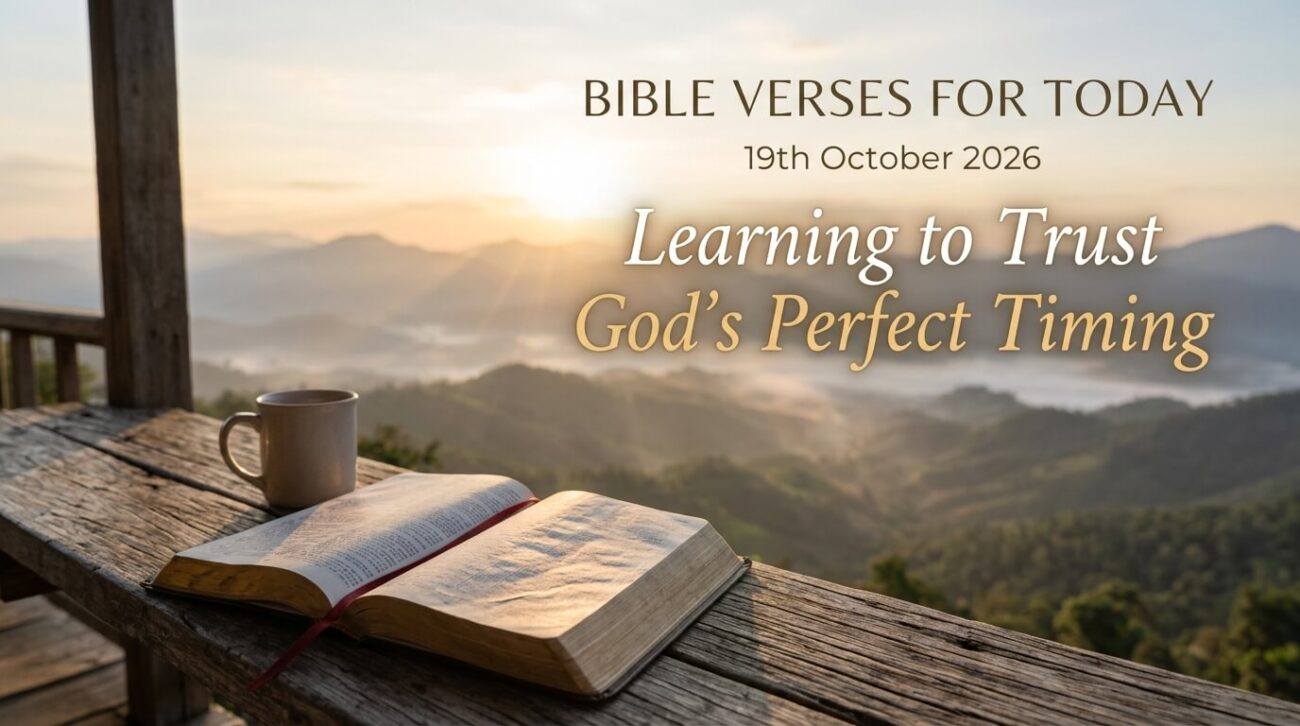 Bible Verses for Today 19th October 2026: Learning to Trust God’s Perfect Timing